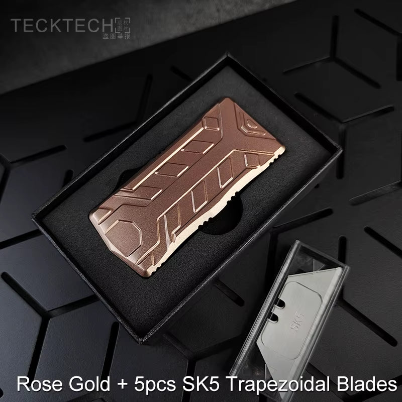 SK5 Blades OTF Utility Knife Replaceable Trapezoidal Blade EDC Cutting Tools Paper Cutter Legal Aluminum Pocket Knife