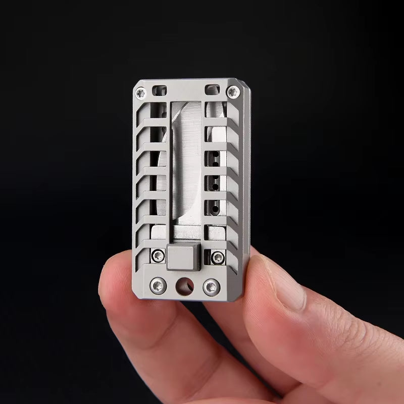 The Titanium Alloy Push Knife with a Popping Sound Is a Portable Unboxing and Decompression Knife for Outdoor Camping