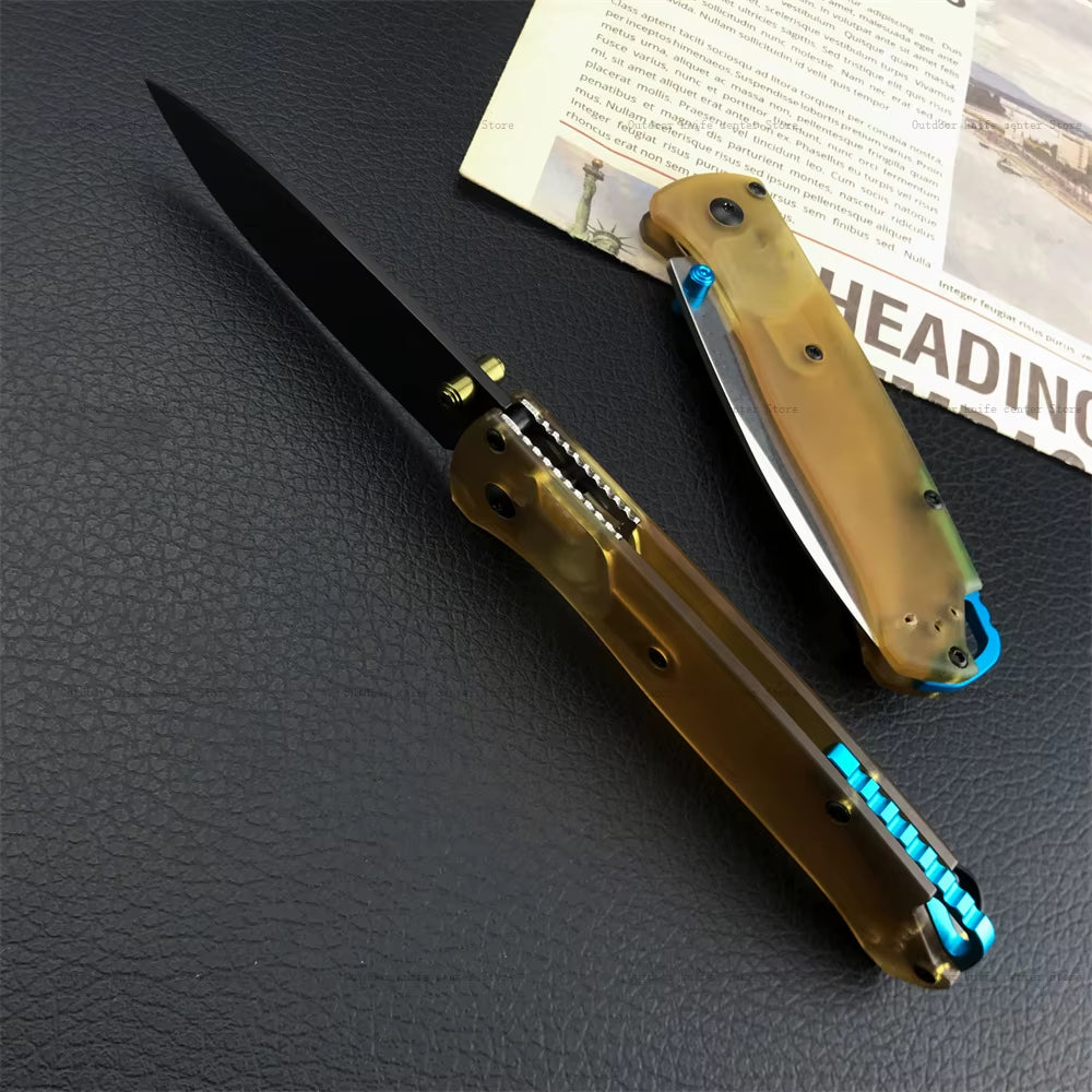 BM 535 Mini Pocket Folding Knife D2 Blade PEI Handle Outdoor Portable Tactical Knife Camping Fishing Survival Utility EDC Tool