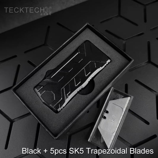 SK5 Blades OTF Utility Knife Replaceable Trapezoidal Blade EDC Cutting Tools Paper Cutter Legal Aluminum Pocket Knife