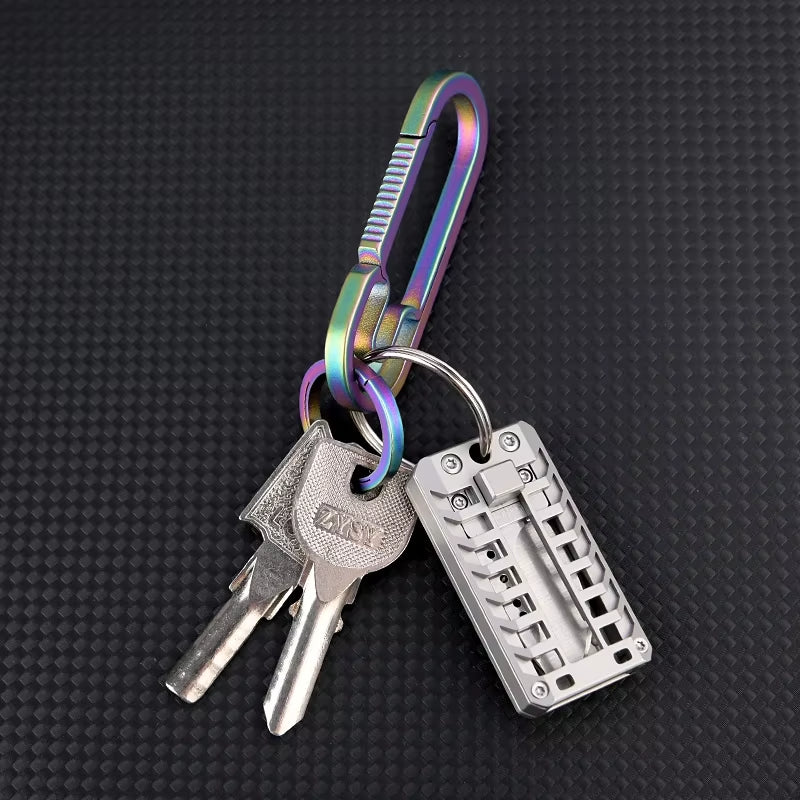The Titanium Alloy Push Knife with a Popping Sound Is a Portable Unboxing and Decompression Knife for Outdoor Camping