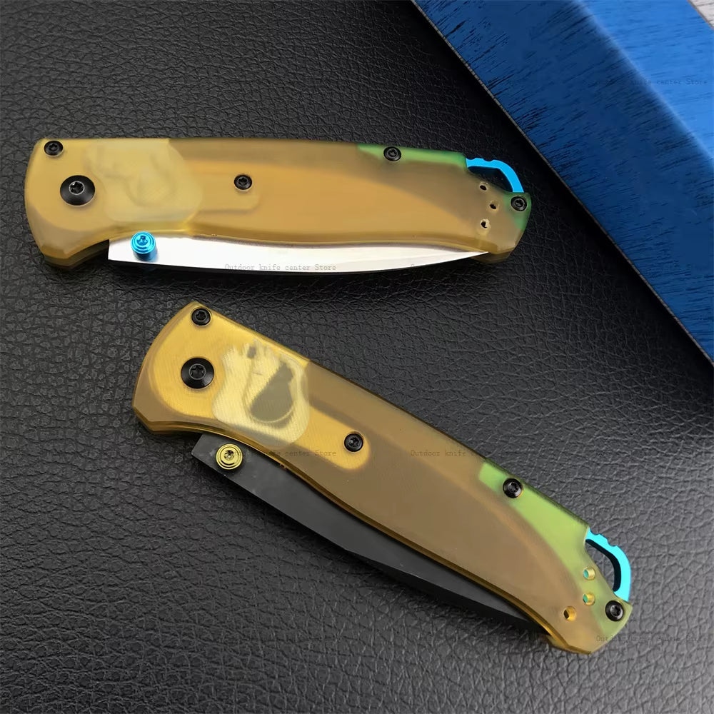 BM 535 Mini Pocket Folding Knife D2 Blade PEI Handle Outdoor Portable Tactical Knife Camping Fishing Survival Utility EDC Tool