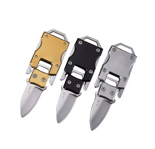 Pocket EDC Utility Knife, Detachable Blade, Stainless Steel, Compact Survival Tool