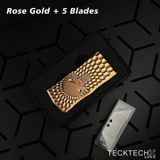 SKULL OTF Utility Knife SK5 Carbon Steel Replaceable Trapezoidal Blade Paper Cutter EDC Cutting Tool Legal Pocket Knife