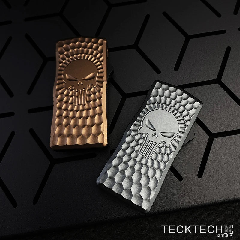 SKULL OTF Utility Knife SK5 Carbon Steel Replaceable Trapezoidal Blade Paper Cutter EDC Cutting Tool Legal Pocket Knife