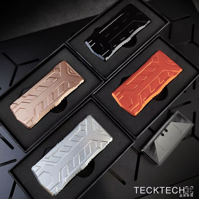 SK5 Blades OTF Utility Knife Replaceable Trapezoidal Blade EDC Cutting Tools Paper Cutter Legal Aluminum Pocket Knife