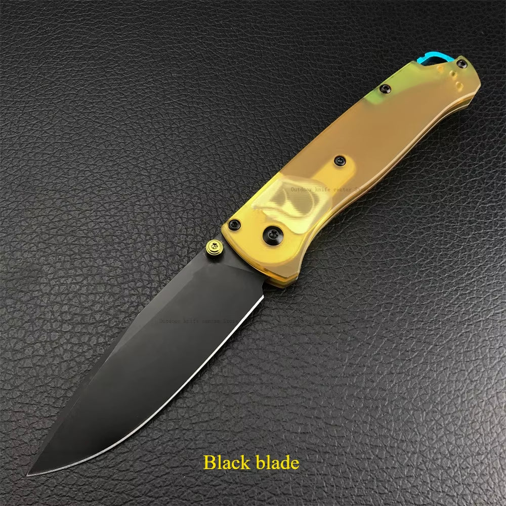 BM 535 Mini Pocket Folding Knife D2 Blade PEI Handle Outdoor Portable Tactical Knife Camping Fishing Survival Utility EDC Tool
